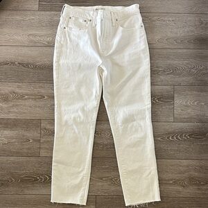 Madewell Women's perfect vintage Jean size 28 white